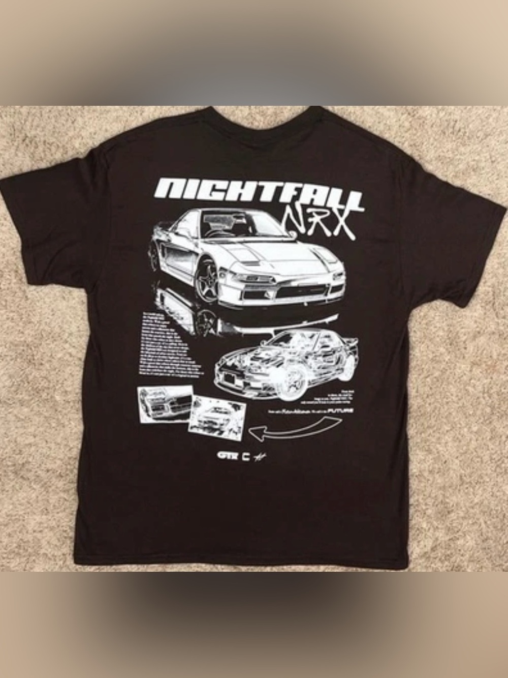 Men’s Large T-Shirt Brown CVLA Nightfall NRX GTX Car Top L